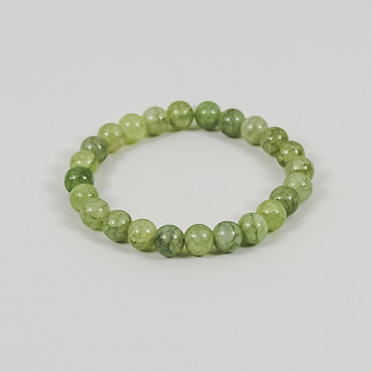 GARNET BEADED BRACELET || GREEN